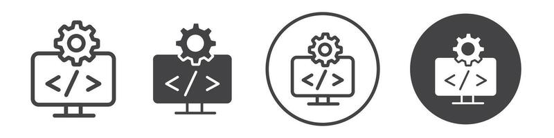 Programmer icon thin line illustration vector