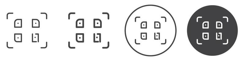 Qr code icon thin line illustration vector