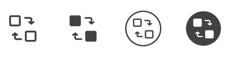 Replace icon thin line illustration vector