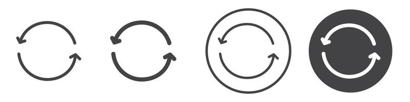Reload button icon thin line illustration vector
