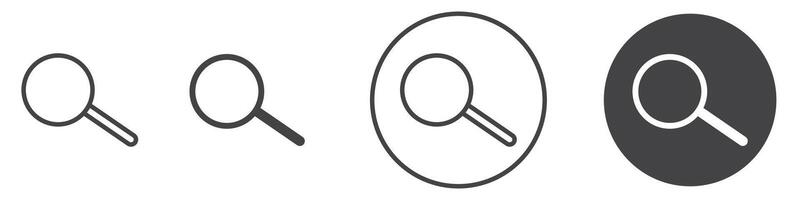 Search icon thin line illustration vector