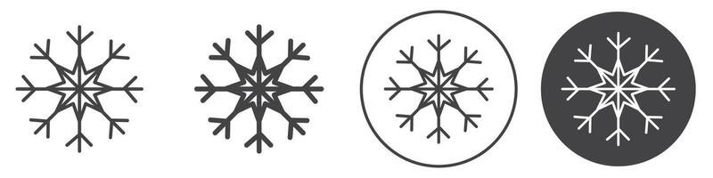 Snowflake icon thin line illustration vector