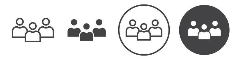 Users icon thin line illustration vector