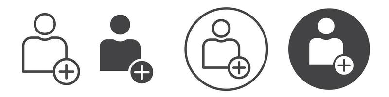 User add icon thin line illustration vector