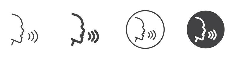 Voice icon thin line illustration vector