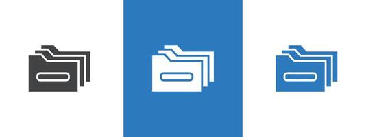 Archive folders icon thin line illustration vector