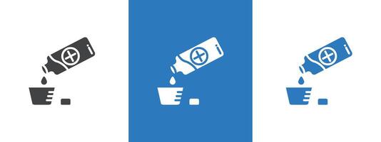 cough syrup icon thin line illustration vector