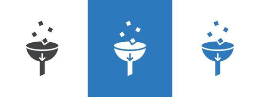 Data filtering icon thin line illustration vector