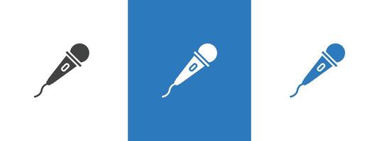 Microphone icon thin line illustration vector