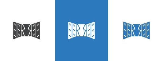 Open windows icon thin line illustration vector
