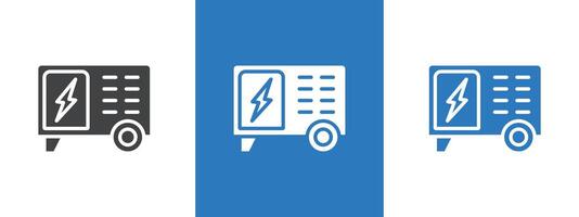 Portable power generator icon thin line illustration vector