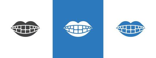smile with teeth icon thin line illustration vector
