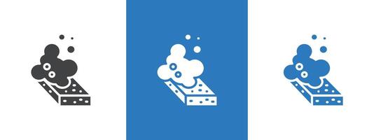 Sponge with foam icon thin line illustration vector
