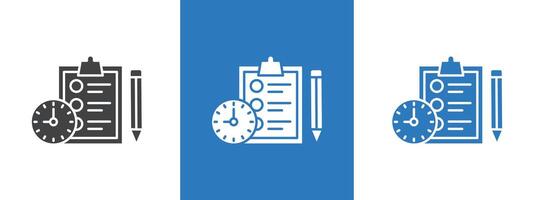 testing time icon thin line illustration vector
