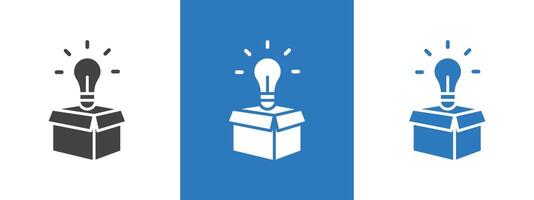 Think out of box idea icon thin line illustration vector