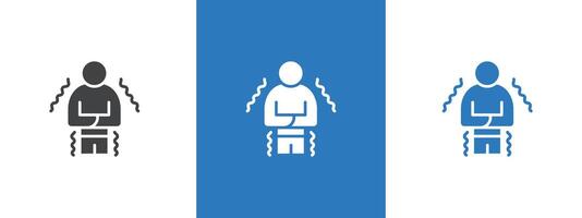 Trembling icon thin line illustration vector