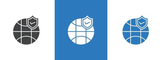 Web Security icon thin line illustration vector