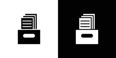 Archival box with documents icon linear logo isolated vector