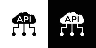 Cloud API icon linear logo isolated vector