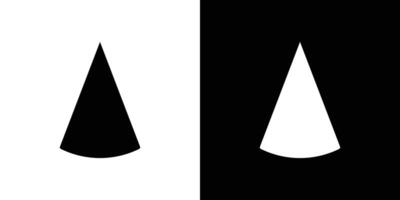 Cone shape 3D icon linear logo isolated vector