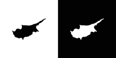 Cyprus map icon linear logo isolated vector