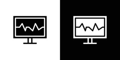 ECG monitor icon linear logo isolated vector