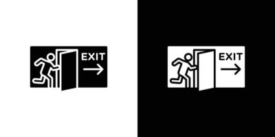 Emergency exit icon linear logo isolated vector