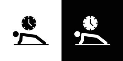 exercise time icon linear logo isolated vector