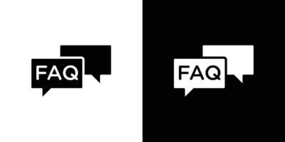 FAQ icon linear logo isolated vector