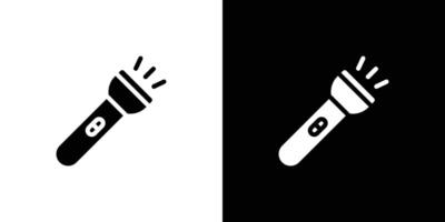 Flashlight icon linear logo isolated vector