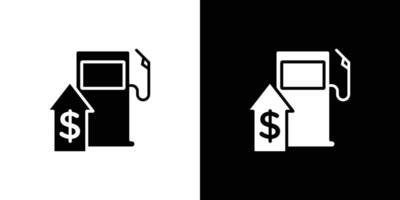 Fuel price increase icon linear logo isolated vector