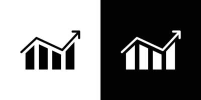 Increase chart icon linear logo isolated vector
