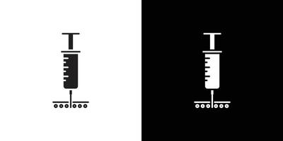 Intradermal injection icon linear logo isolated vector