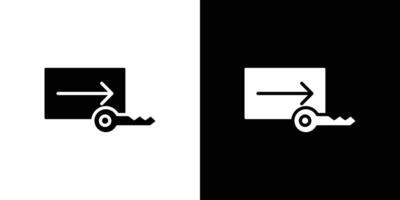 Keycard access icon linear logo isolated vector