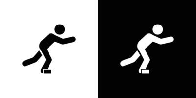 Man tripping icon linear logo isolated vector