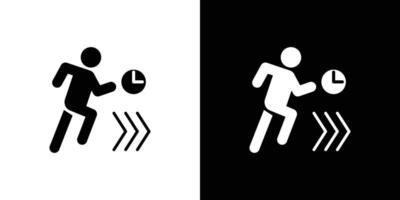 running Speed icon linear logo isolated vector