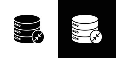 Shrink database icon linear logo isolated vector