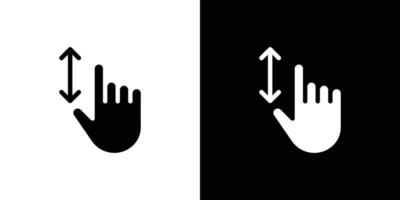 Swipe up and down icon linear logo isolated vector