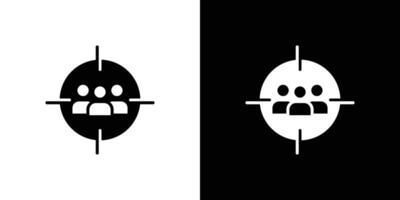 Target audience icon linear logo isolated vector