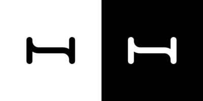 H icon logo background . line simple minimal business design vector