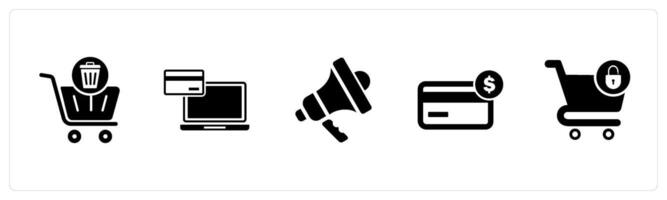 A set of 5 Business icon as cut price, cloud idea, card swipe machine vector