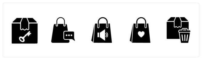 A set of 5 Business icons as delivery returned, delivery message, speaker shopping vector