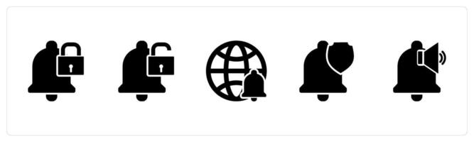 A set of 5 Contact icons as safety, protection, global message vector