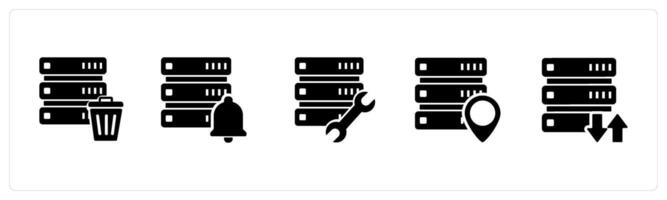 A set of 5 Internet icons as vector