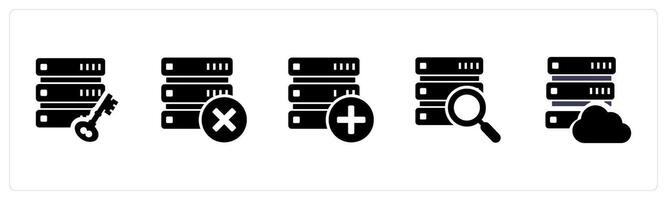 A set of 5 Internet icons as vector