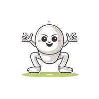 A cartoon egg character with arms outstretched vector