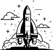 Space rocket launch vector