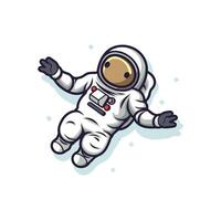 Astronaut floating in space illustration vector