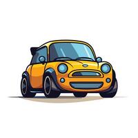 A cartoon car on a white background vector