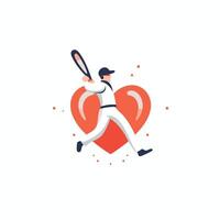 A baseball player is running with a bat in his hand vector